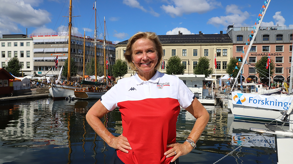 Idrettspresident Berit Kjøll oppsummerer to hektiske dager i Arendalsuka. Foto: Sofie Torlei Olsen
